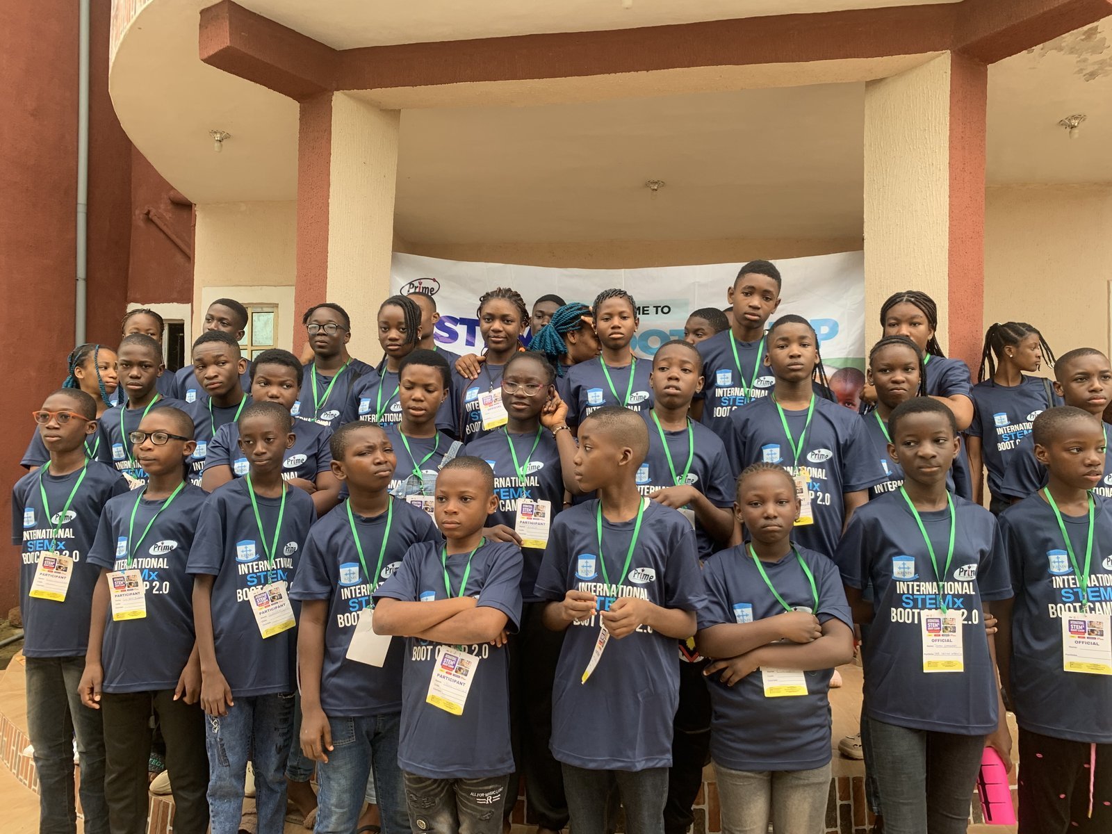 Young Nigerian students participating in STEM boot camp